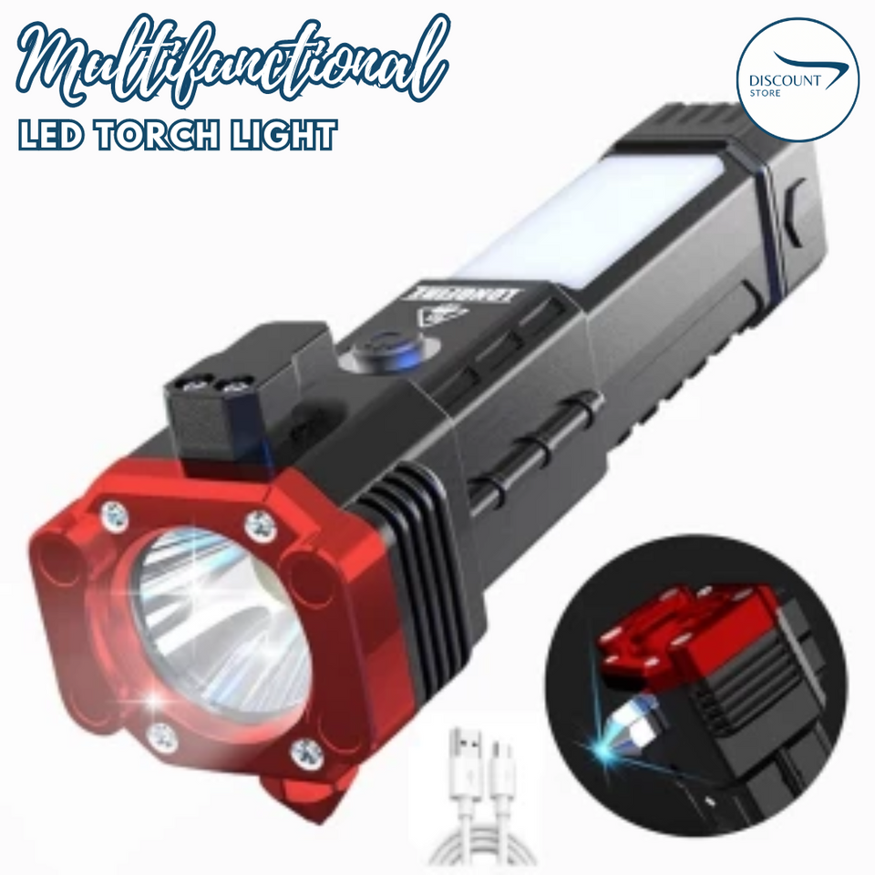 Multifunctional LED Torch Light With Powerbank - (IMPORTED)