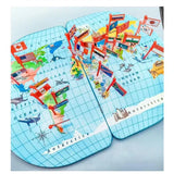 World Map With 30 National Flags