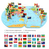 World Map With 30 National Flags