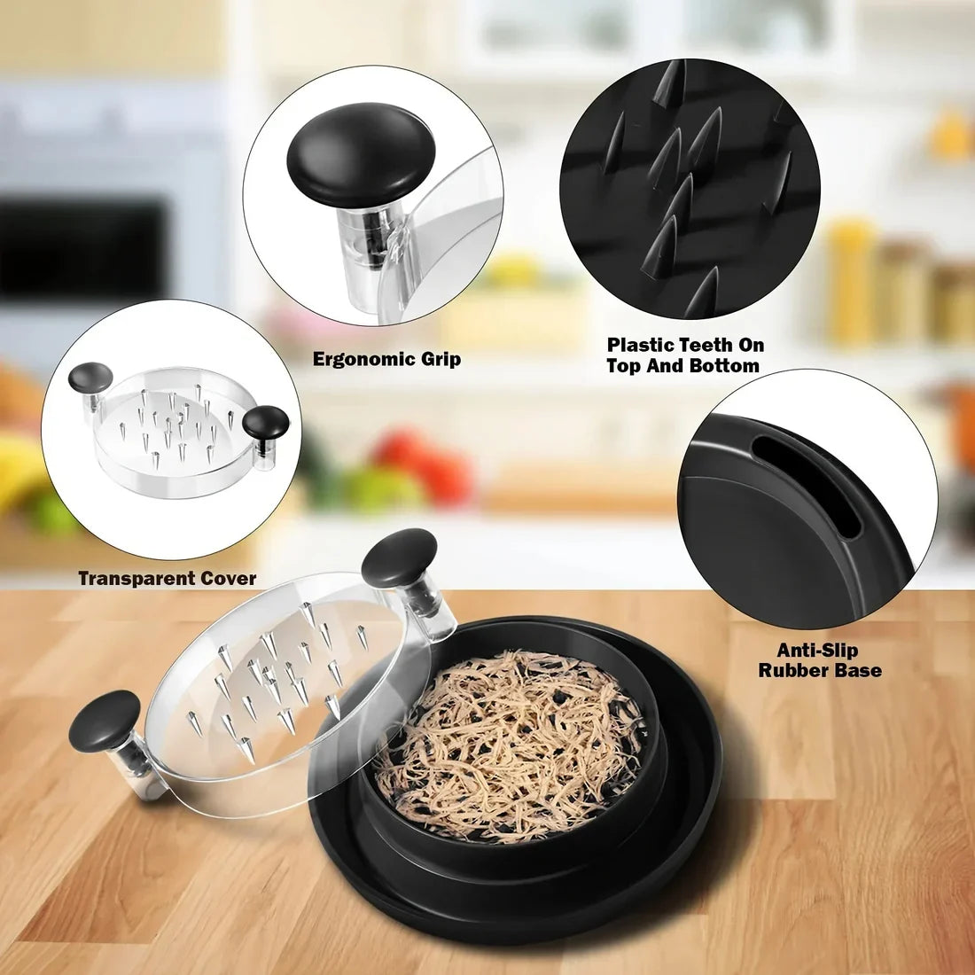 Large Capacity Chicken Meat Shredder | Quick & Easy Meat Grinder