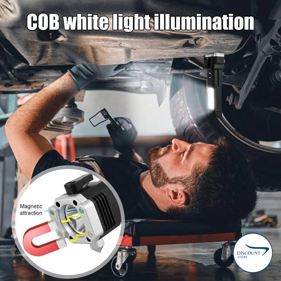 Multifunctional LED Torch Light With Powerbank - (IMPORTED)