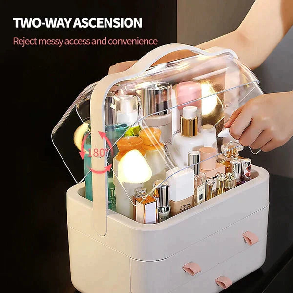Acrylic Double Door Cosmetic Organizer