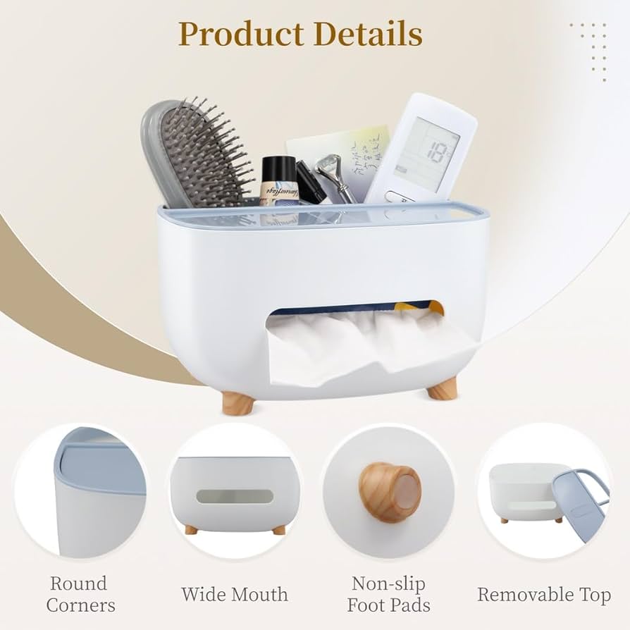 Tissue Box with Multifunctional Holder