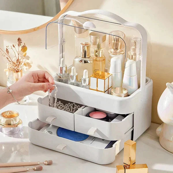 Acrylic Double Door Cosmetic Organizer