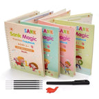 Kids Magic Practice Book (4 Books + 1 Pen + 1 Grip + 8 Refill)