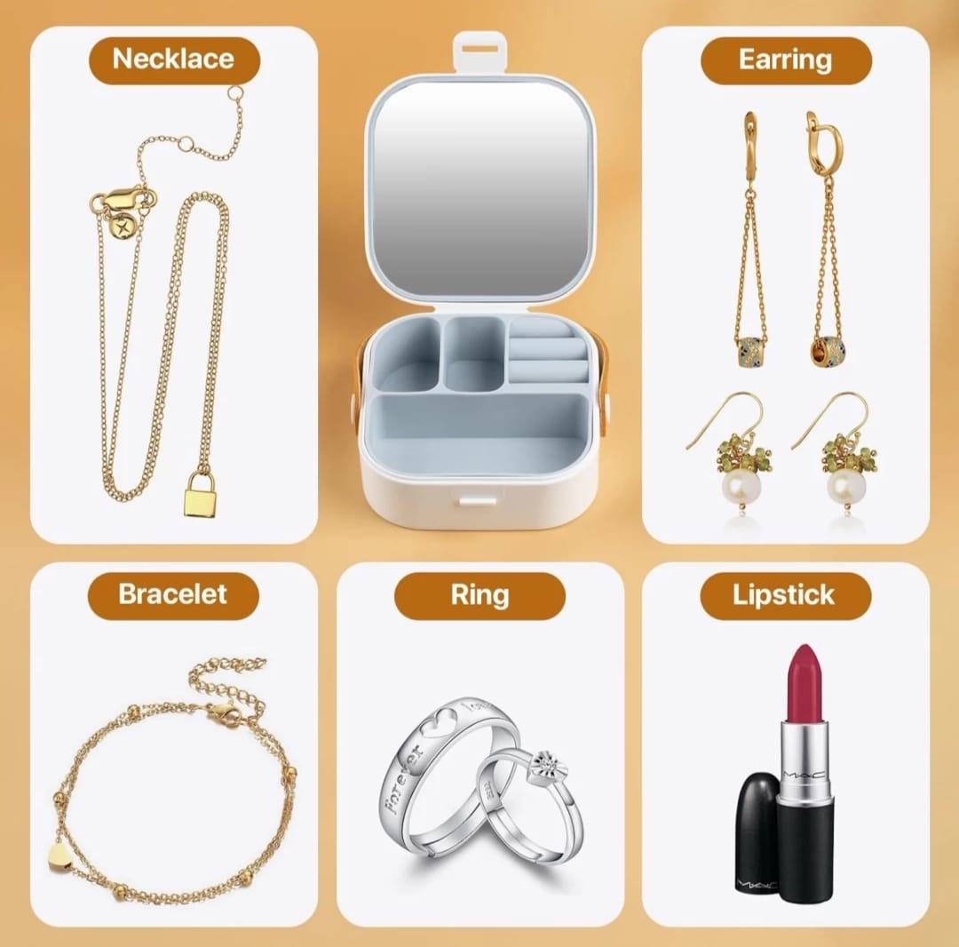 Foldable Travel jewellery Bag