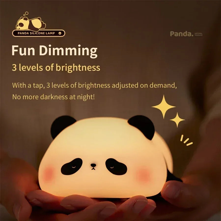 Cute Panda Character Silicone Lamp