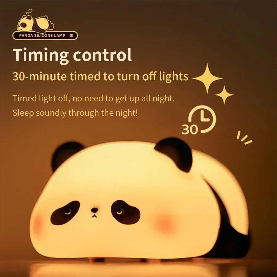 Cute Panda Character Silicone Lamp