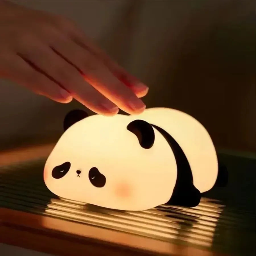 Cute Panda Character Silicone Lamp