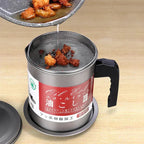 Oil storage and filteration pot with lid