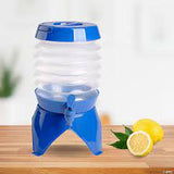 Folding Water Bucket Beverage Dispenser With Spigot Outdoor Travel Camping Sports Water Storage Containers Water Barrel With Tap