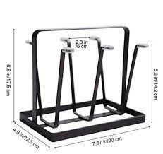 Six Pcs Glass Stand Metal
