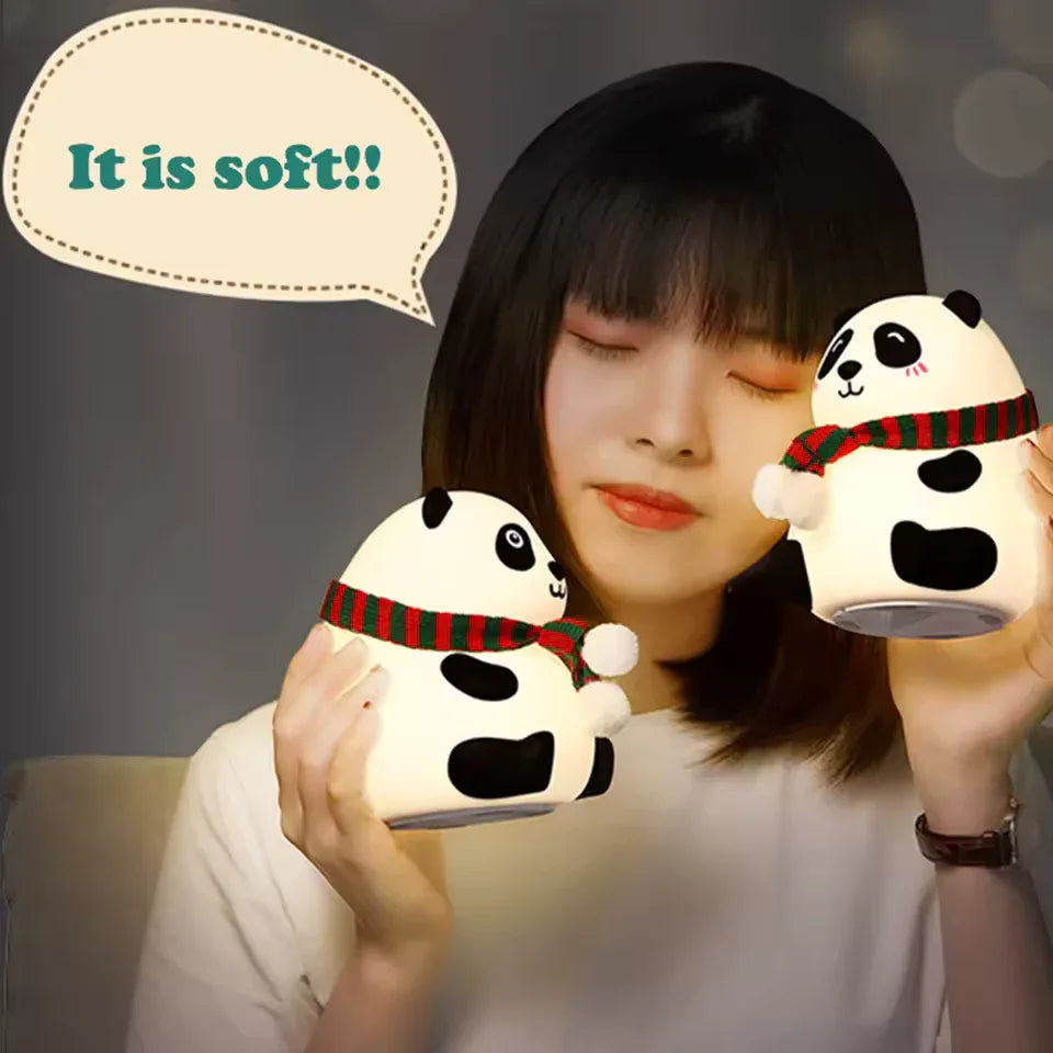 Cute Big Panda Character Silicone Lamp