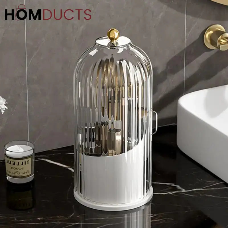Luxury Rotating Makeup Brush Holder