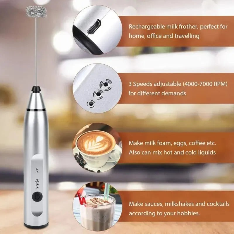 Rechargeable Milk andCoffee Frother