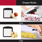 manual vegetable chopper with container storage