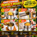 Deep Fry Oil Pot 1.4 L | Stainless Steel - (IMPORTED)