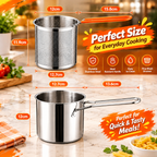 Deep Fry Oil Pot 1.4 L | Stainless Steel - (IMPORTED)