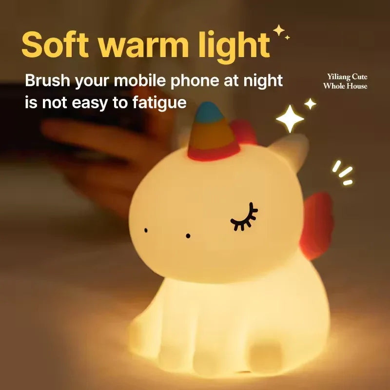 Unicorn Character Silicone Lamp